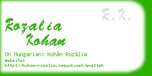 rozalia kohan business card